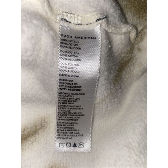 Good American Putty Tie Dye Cropped Hoodie Size 7 XXL 2X - Picture 5 of 5